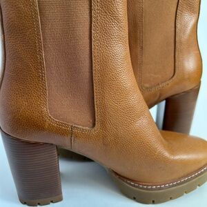 Tory Burch Tan Leather Ankle Boots